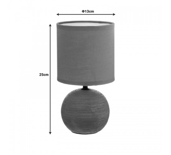 Επιτραπέζιο φωτιστικό PWL-1210 Ε14 κεραμικό σε terracotta απόχρωση Φ13x25εκ Υλικό: PVC - DOLOMITE 199-000591