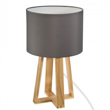 Επιτραπέζιο φωτιστιικό Kressou ξύλο πεύκου σε γκρι απόχρωση Φ20x34.5εκ Υλικό: PINE WOOD - PP 199-000607