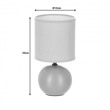 Επιτραπέζιο φωτιστικό PWL-1210 Ε14 κεραμικό σε γκρι-καφέ απόχρωση Φ13x25εκ Υλικό: PVC - DOLOMITE 199-000608