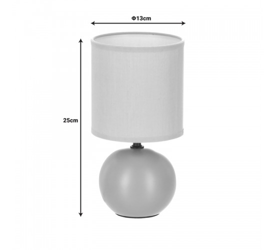 Επιτραπέζιο φωτιστικό PWL-1210 Ε14 κεραμικό σε γκρι-καφέ απόχρωση Φ13x25εκ Υλικό: PVC - DOLOMITE 199-000608