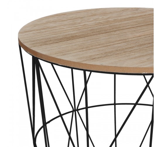 Βοηθητικό τραπέζι Kumi mdf επιφάνεια oak και μέταλλο σε μαύρη απόχρωση Φ40x41εκ Υλικό: METAL - MDF 199-000642 Βοηθητικό τραπέζι Kumi mdf επιφάνεια oak και μέταλλο σε μαύρη απόχρωση Φ40x41εκ Υλικό: METAL - MDF 199-000642