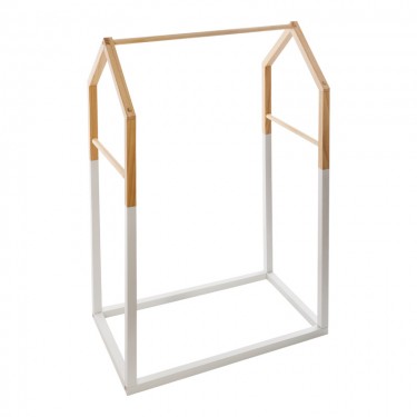 Παιδική κρεμάστρα Holen ξύλο πεύκου σε φυσική με λευκή απόχρωση 60x37x100εκ Υλικό: PINE WOOD 199-000643