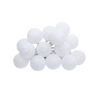 Διακοσμητικά λαμπάκια led Batoni pvc σε λευκή απόχρωση Φ3.5x260εκ Υλικό: PVC - PP 199-000663