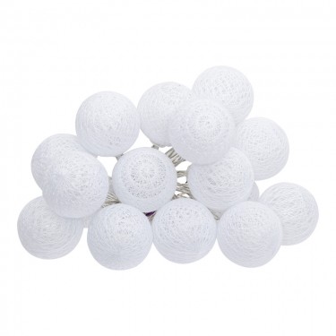 Διακοσμητικά λαμπάκια led Batoni pvc σε λευκή απόχρωση Φ6x435εκ Υλικό: PVC - PP 199-000664