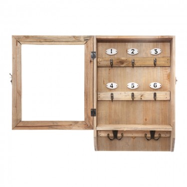 Κλειδοθήκη τοίχου Keledy ξύλο ελάτου σε φυσική απόχρωση 26.4x8x38εκ Υλικό: FIR - METAL 199-000669