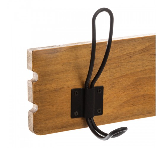 Κρεμάστρα Jenerby ξύλο πεύκου σε φυσική απόχρωση 63.6x9.5x14εκ Υλικό: FIR - METAL 199-000670