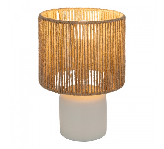 Επιτραπέζιο φωτιστικό Leyda κεραμικό σε λευκή-φυσική απόχρωση Φ16x24εκ Υλικό: STEEL - STONEWARE 199-000677