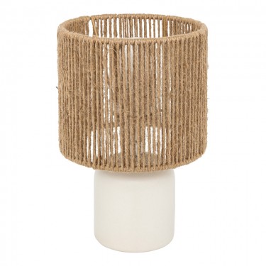 Επιτραπέζιο φωτιστικό Leyda κεραμικό σε λευκή-φυσική απόχρωση Φ16x24εκ Υλικό: STEEL - STONEWARE 199-000677