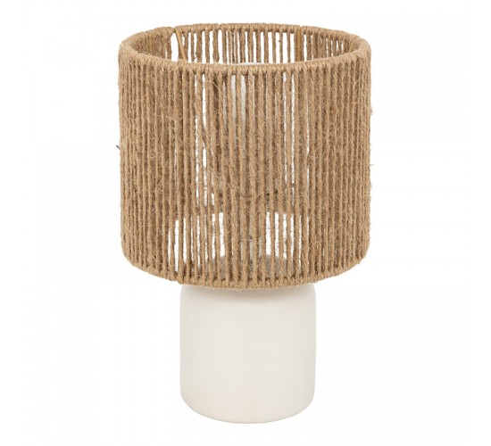 Επιτραπέζιο φωτιστικό Leyda κεραμικό σε λευκή-φυσική απόχρωση Φ16x24εκ Υλικό: STEEL - STONEWARE 199-000677