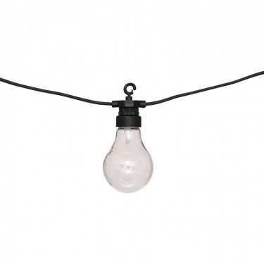 Διακοσμητική γιρλάντα με 10 led φωτάκια Karivan σε μαύρη απόχρωση 490x12x6εκ Υλικό: ABS - PP 199-000685