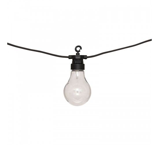 Διακοσμητική γιρλάντα με 10 led φωτάκια Karivan σε μαύρη απόχρωση 490x12x6εκ Υλικό: ABS - PP 199-000685