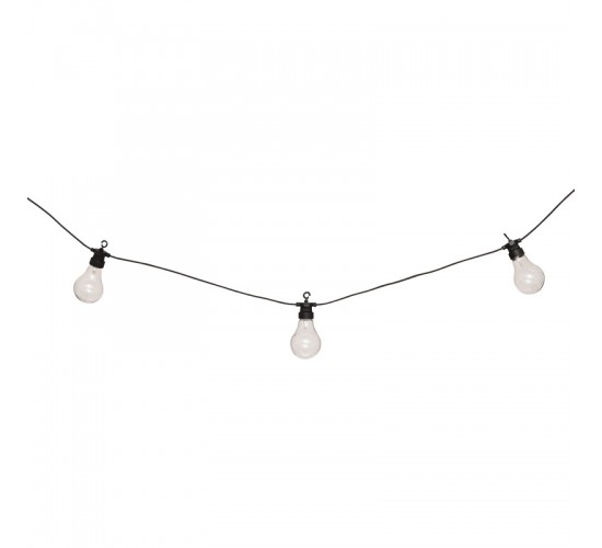 Διακοσμητική γιρλάντα με 10 led φωτάκια Karivan σε μαύρη απόχρωση 490x12x6εκ Υλικό: ABS - PP 199-000685