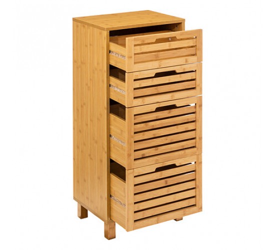 Συρταριέρα Sicela μπαμπού σε φυσική απόχρωση 40x30x97.5εκ Υλικό: BAMBOO 199-000688