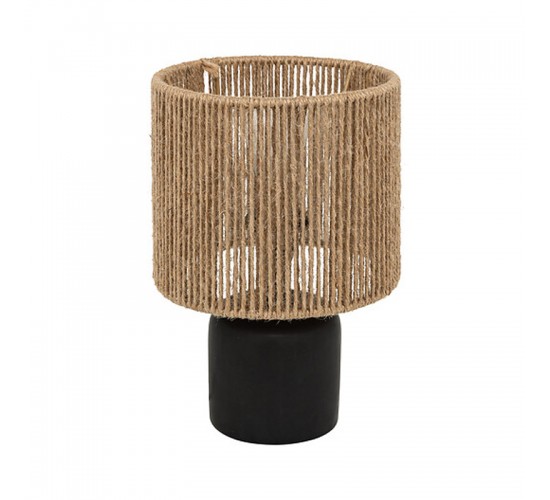 Επιτραπέζιο φωτιστικό Leyda κεραμικό σε μαύρο-φυσική απόχρωση Φ16x24εκ Υλικό: STEEL - STONEWARE 199-000689