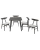 Tραπεζαρία Benson - Orlean σετ 5τμχ rustic grey - ύφασμα γκρι 80x80x75εκ Υλικό: RUBBER WOOD VENNER - FABRIC 200-000179 Tραπεζαρία Benson - Orlean σετ 5τμχ rustic grey - ύφασμα γκρι 80x80x75εκ Υλικό: RUBBER WOOD VENNER - FABRIC 200-000179