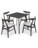 Tραπεζαρία Benson - Orlean σετ 5τμχ rustic grey - ύφασμα γκρι 80x80x75εκ Υλικό: RUBBER WOOD VENNER - FABRIC 200-000179 Tραπεζαρία Benson - Orlean σετ 5τμχ rustic grey - ύφασμα γκρι 80x80x75εκ Υλικό: RUBBER WOOD VENNER - FABRIC 200-000179