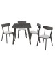 Tραπεζαρία Benson - Toto σετ 5τμχ rustic grey - ύφασμα grey 80x80x75εκ Υλικό: RUBBER WOOD VENNER - FABRIC 200-000181 Tραπεζαρία Benson - Toto σετ 5τμχ rustic grey - ύφασμα grey 80x80x75εκ Υλικό: RUBBER WOOD VENNER - FABRIC 200-000181