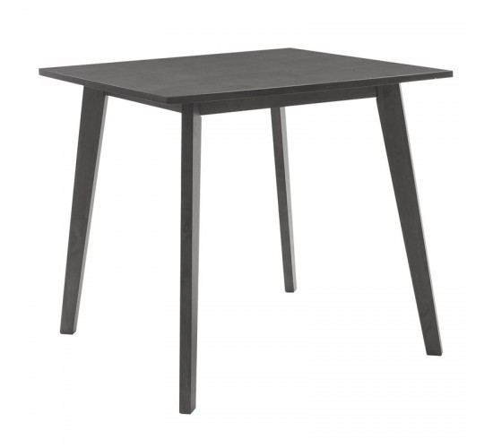 Tραπεζαρία Benson - Toto σετ 5τμχ rustic grey - ύφασμα grey 80x80x75εκ Υλικό: RUBBER WOOD VENNER - FABRIC 200-000181