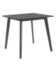 Tραπεζαρία Benson - Toto σετ 5τμχ rustic grey - ύφασμα grey 80x80x75εκ Υλικό: RUBBER WOOD VENNER - FABRIC 200-000181