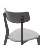 Tραπεζαρία Benson - Toto σετ 5τμχ rustic grey - ύφασμα grey 80x80x75εκ Υλικό: RUBBER WOOD VENNER - FABRIC 200-000181