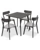 Tραπεζαρία Benson - Toto σετ 5τμχ rustic grey - ύφασμα grey 80x80x75εκ Υλικό: RUBBER WOOD VENNER - FABRIC 200-000181 Tραπεζαρία Benson - Toto σετ 5τμχ rustic grey - ύφασμα grey 80x80x75εκ Υλικό: RUBBER WOOD VENNER - FABRIC 200-000181