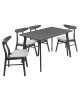 Tραπεζαρία Benson - Orlean σετ 5τμχ rustic grey-ύφασμα γκρι 120x75x75εκ Υλικό: RUBBER WOOD VENNER - FABRIC 200-000185 Tραπεζαρία Benson - Orlean σετ 5τμχ rustic grey-ύφασμα γκρι 120x75x75εκ Υλικό: RUBBER WOOD VENNER - FABRIC 200-000185
