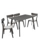 Tραπεζαρία Benson - Toto σετ 5τμχ rustic grey - ύφασμα γκρι 120x75x75εκ Υλικό: RUBBER WOOD VENNER - FABRIC 200-000187 Tραπεζαρία Benson - Toto σετ 5τμχ rustic grey - ύφασμα γκρι 120x75x75εκ Υλικό: RUBBER WOOD VENNER - FABRIC 200-000187