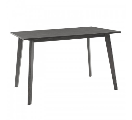 Tραπεζαρία Benson - Toto σετ 5τμχ rustic grey - ύφασμα γκρι 120x75x75εκ Υλικό: RUBBER WOOD VENNER - FABRIC 200-000187