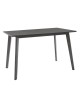 Tραπεζαρία Benson - Toto σετ 5τμχ rustic grey - ύφασμα γκρι 120x75x75εκ Υλικό: RUBBER WOOD VENNER - FABRIC 200-000187