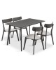 Tραπεζαρία Benson - Toto σετ 5τμχ rustic grey - ύφασμα γκρι 120x75x75εκ Υλικό: RUBBER WOOD VENNER - FABRIC 200-000187 Tραπεζαρία Benson - Toto σετ 5τμχ rustic grey - ύφασμα γκρι 120x75x75εκ Υλικό: RUBBER WOOD VENNER - FABRIC 200-000187