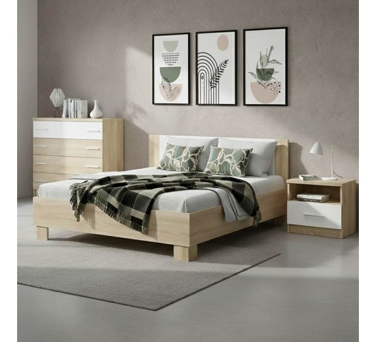 Σετ κρεβατοκάμαρας Geneva 4 τμχ 160x200εκ Υλικό: CHIPBOARD WITH MELAMINE COATING 200-000465