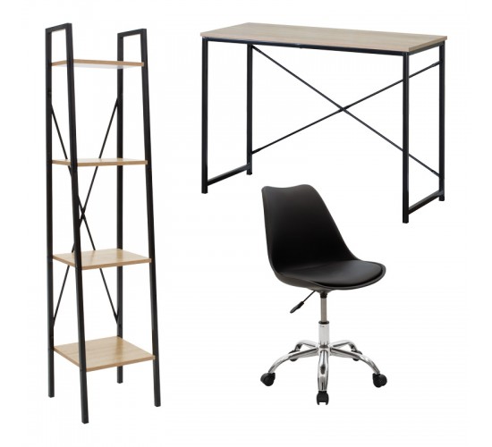 Φοιτητικό πακέτο επίπλων γραφείου Uni 3 σετ 3 τμχ Υλικό: CHIPBOARD WITH MELAMINE COATING - PU-MDF-METAL 200-000502