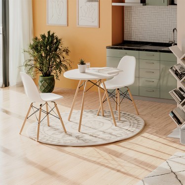 Φοιτητικό πακέτο επίπλων κουζίνας Grace σετ 3τεμ Υλικό: PP 1950g/m³- BEECH WOOD-METAL 200-000691