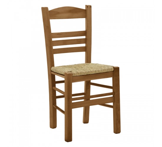 Καρέκλα καφενείου με ψάθα Ronson-Charchie καρυδί ξύλο 42x40x89εκ Υλικό: WOOD - SEAGRASS 200-000741