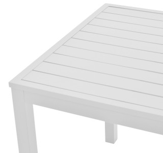 Τραπεζαρία Kliton - Clutch σετ 3τεμ αλουμίνιο σε λευκή απόχρωση 80x80x74εκ Υλικό: ALUMINUM - PE RATTAN 200-000790