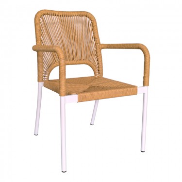 Τραπεζαρία Kliton - Norture σετ 3τεμ αλουμίνιο σε λευκή απόχρωση 80x80x74εκ Υλικό: ALUMINUM - PE RATTAN 200-000798