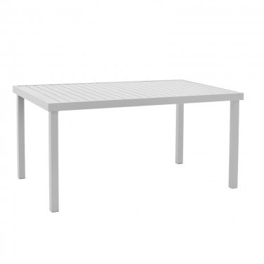 Τραπεζαρία Kliton - Savor σετ 7τεμ αλουμίνιο σε λευκή απόχρωση 150x80x74εκ Υλικό: ALUMINUM - TEXTILENE - RATTAN 200-000808