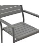 Τραπεζαρία Uplift-Kliton σετ 3τεμ ανθρακί αλουμίνιο και plywood σε γκρι απόχρωση 80x80x74εκ Υλικό: ALUMINUM - METAL - TEXTILENE 200-000818