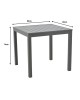 Τραπεζαρία Kliton-Naoki A σετ 3τεμ ανθρακί αλουμίνιο και μέταλλο σε μαύρη απόχρωση 80x80x74εκ Υλικό: ALUMINUM - PE RATTAN - METAL - FABRIC 200-000853