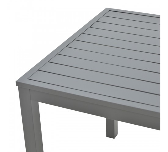 Τραπεζαρία Kliton-Naoki B σετ 5τεμ ανθρακί αλουμίνιο και μέταλλο σε μαύρη απόχρωση 80x80x74εκ Υλικό: ALUMINUM - PE RATTAN - METAL - FABRIC 200-000854