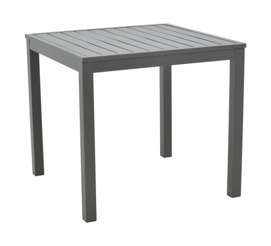 Τραπεζαρία Kliton-Naoki B σετ 5τεμ ανθρακί αλουμίνιο και μέταλλο σε μαύρη απόχρωση 80x80x74εκ Υλικό: ALUMINUM - PE RATTAN - METAL - FABRIC 200-000854