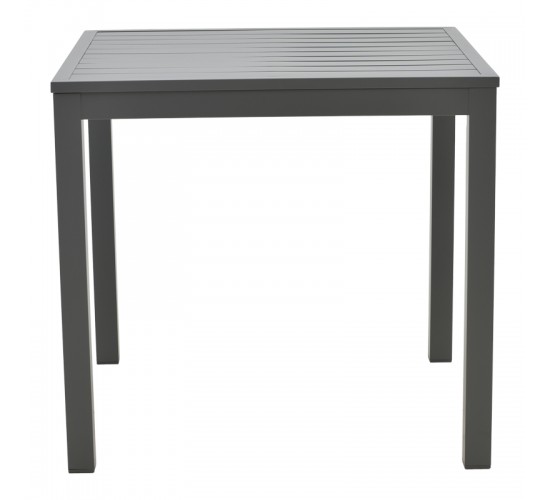 Τραπεζαρία Kliton-Naoki B σετ 5τεμ ανθρακί αλουμίνιο και μέταλλο σε μαύρη απόχρωση 80x80x74εκ Υλικό: ALUMINUM - PE RATTAN - METAL - FABRIC 200-000854