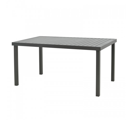 Τραπεζαρία Naoki-Kliton A σετ 5τεμ ανθρακί αλουμίνιο και pe rattan σε φυσική απόχρωση 150x80x74εκ Υλικό: ALUMINUM - PE RATTAN - METAL 200-000881