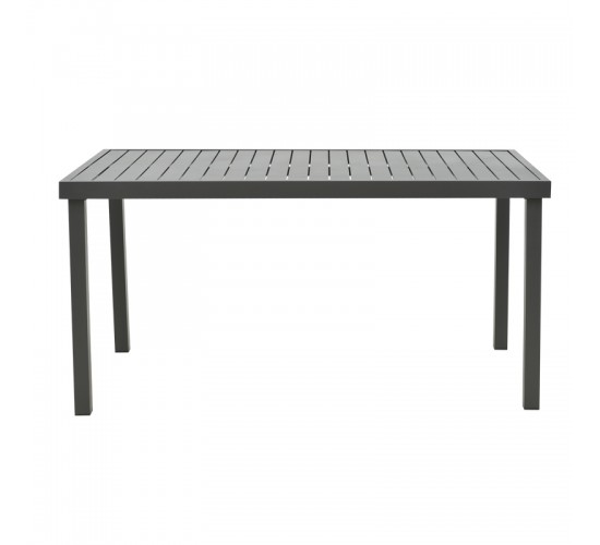 Τραπεζαρία Naoki-Kliton A σετ 5τεμ ανθρακί αλουμίνιο και pe rattan σε φυσική απόχρωση 150x80x74εκ Υλικό: ALUMINUM - PE RATTAN - METAL 200-000881