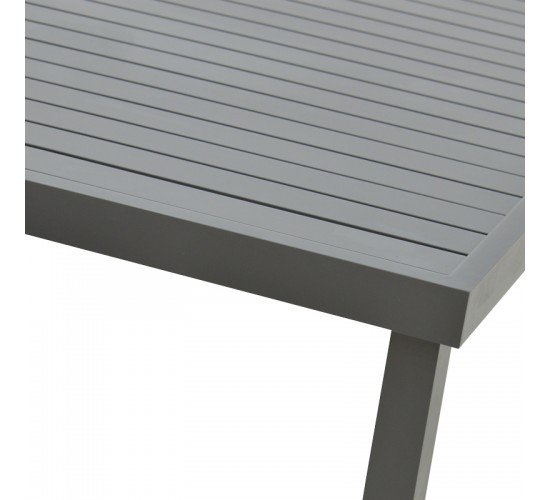 Τραπεζαρία Naoki-Kliton I σετ 5τεμ ανθρακί αλουμίνιο και pe rattan σε μαύρη απόχρωση 150x80x74εκ Υλικό: ALUMINUM - PE RATTAN - METAL - FABRIC 200-000883