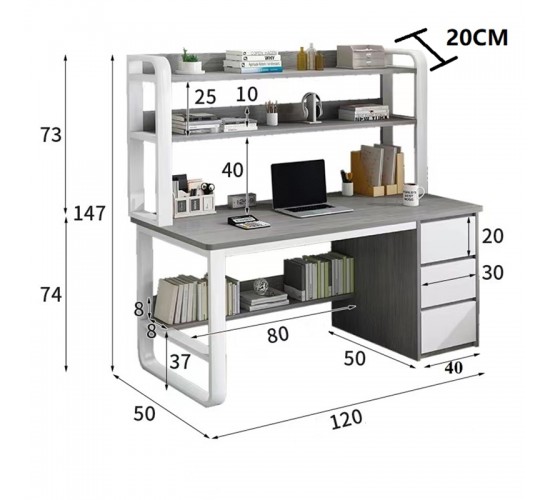 Φοιτητικό πακέτο επίπλων γραφείου Master σετ 2τεμ Υλικό: FABRIC - MELAMINE - PP LEGS 200-000894