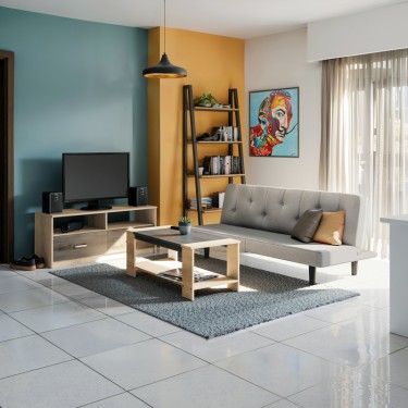 Φοιτητικό πακέτο επίπλων σαλονιού Ease σετ 3τεμ Υλικό: FABRIC - MELAMINE 200-000895