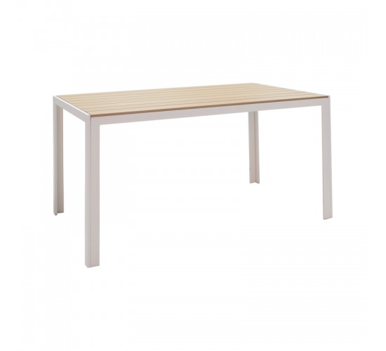 Τραπεζαρία Nares-Clutch A σετ 5τεμ λευκό αλουμίνιο και plywood σε φυσική απόχρωση 140x80x72.5εκ Υλικό: ALUMINUM - PE RATTAN - PLYWOOD 200-000926 Τραπεζαρία Nares-Clutch A σετ 5τεμ λευκό αλουμίνιο και plywood σε φυσική απόχρωση 140x80x72.5εκ Υλικό: ALUMINUM - PE RATTAN - PLYWOOD 200-000926