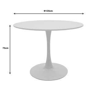 Τραπεζαρία Gaston-Balou σετ 5τεμ pp-mdf σε μαύρη-φυσική απόχρωση Φ120x73εκ Υλικό: MDF - PP 200-001027