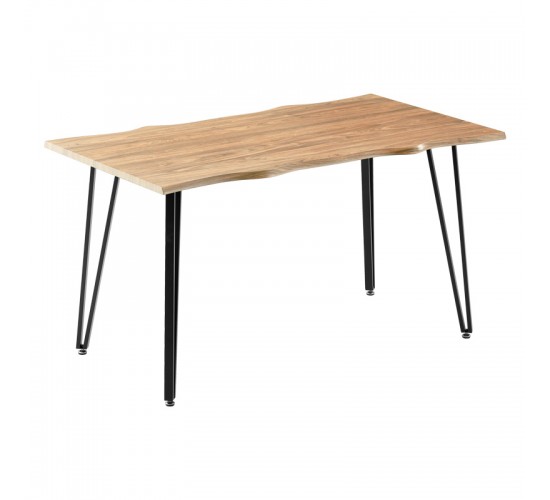 Τραπεζαρία Ditta-Izzac μόκα- καρυδί 140x80x76εκ Υλικό: MDF - METAL - PU - SOLID WOOD 200-001078 Τραπεζαρία Ditta-Izzac μόκα- καρυδί 140x80x76εκ Υλικό: MDF - METAL - PU - SOLID WOOD 200-001078